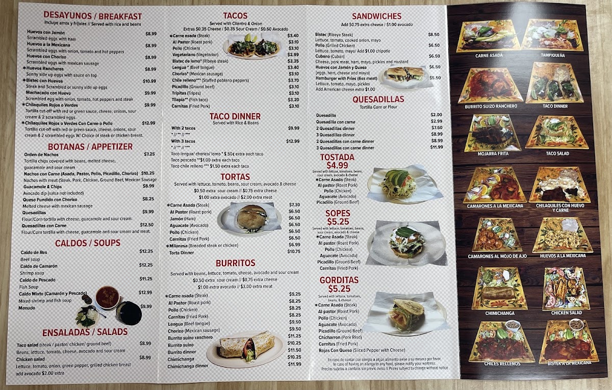Meson Del Taco Menu - Image 2